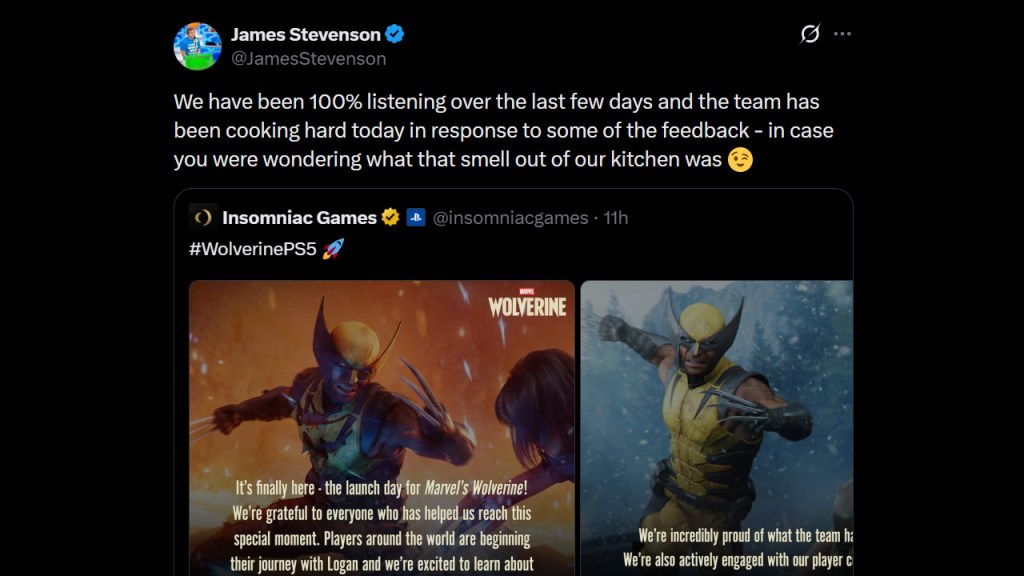 Insomniac Games Responds to Marvel's Wolverine Feedback