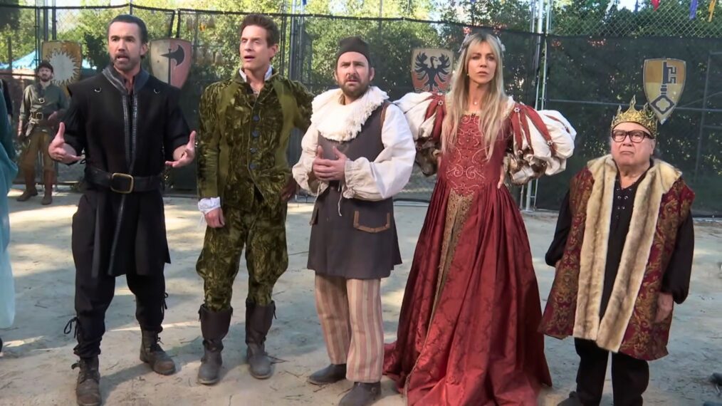 Rob Mac, Glenn Howerton, Charlie Day, Kaitlin Olson, and Danny DeVito for 'It's Always Sunny in Philadelphia' Season 18