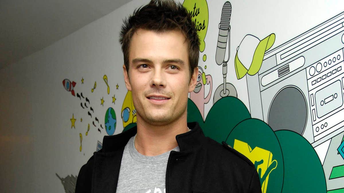 Josh Duhamel stands at MTV Studios in New York.