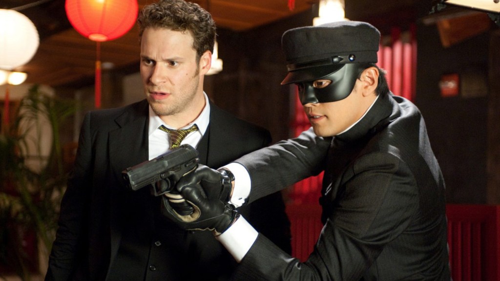 Seth Rogen and Jay Chou as the Green Hornet and Kato