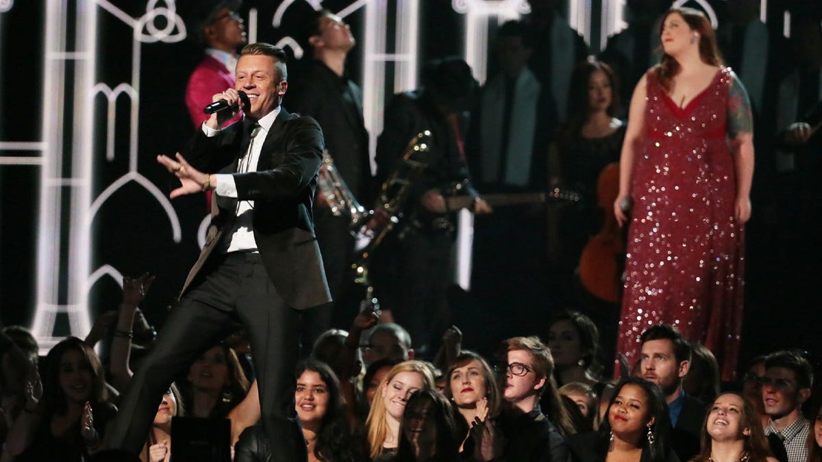 Macklemore performs at the Grammys