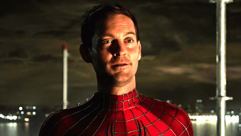 Tobey Maguire as Spider-Man in Spider-Man: No Way Home.