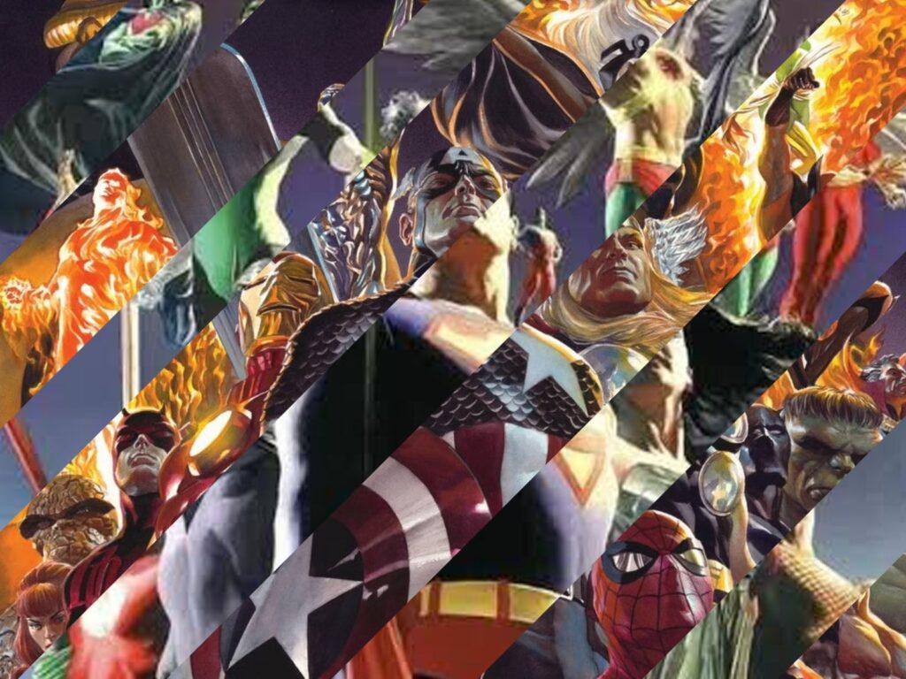 How Alex Ross subverts the expectations you have for Marvel Dimensions using his iconic JLA: Secret Origins cover