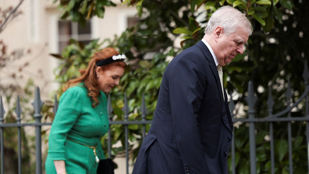 Sarah Ferguson and Prince Andrew leaving St. George's Chapel at Windsor Castle