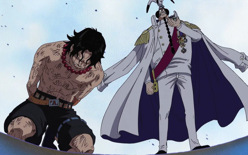 Sengoku reveals Ace's true heritage to the world in One Piece.