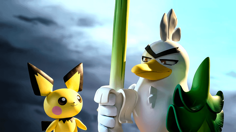 Sirfetch'd & Pichu in Pokémon Tales: The Misadventures of Sirfetch'd & Pichu.