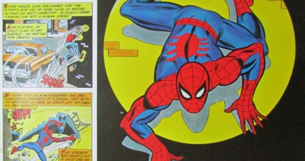There’s a secret homage to the ’80s Marvel Coca-Cola posters in Spectacular Spider