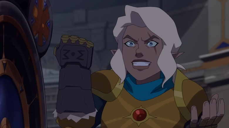 Vex'ahlia raises her first in The Legend of Vox Machina.
