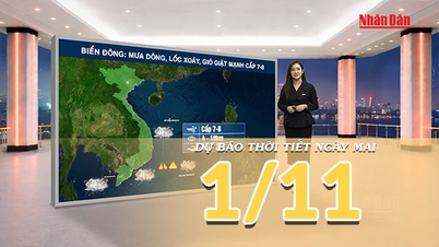 [Video] Weather forecast for tonight and tomorrow, November 1st: Northern Vietnam to welcome cold air, Southern Vietnam warned of tornadoes, lightning, and strong gusts of wind.