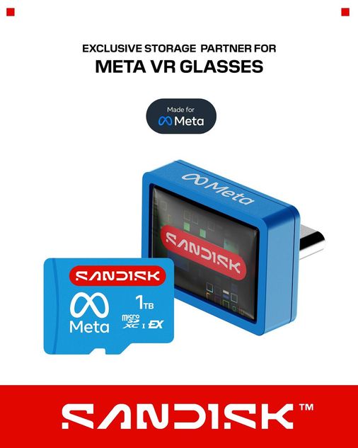 Sandisk named exclusive storage partner for Meta VR Glasses Sandisk named exclusive storage partner for Meta VR Glasses