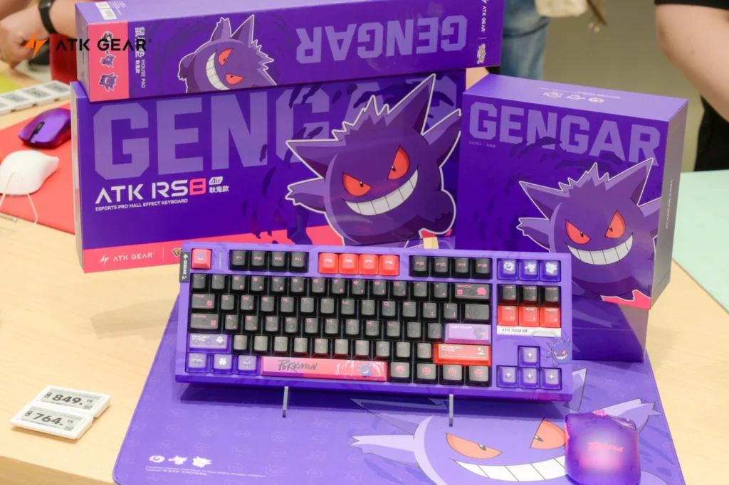 ATK Launches Pokémon Gengar Gaming Keyboard, 44g Mouse, and Matching Mousepad