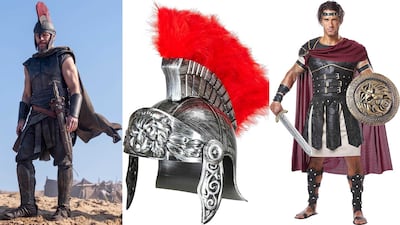 Channel The Odyssey’s Odysseus and Athena with a cloak, armour or a Greek goddess costume. Photos: Universal Pictures; California Costumes; W Widmann Milano Party Fashion