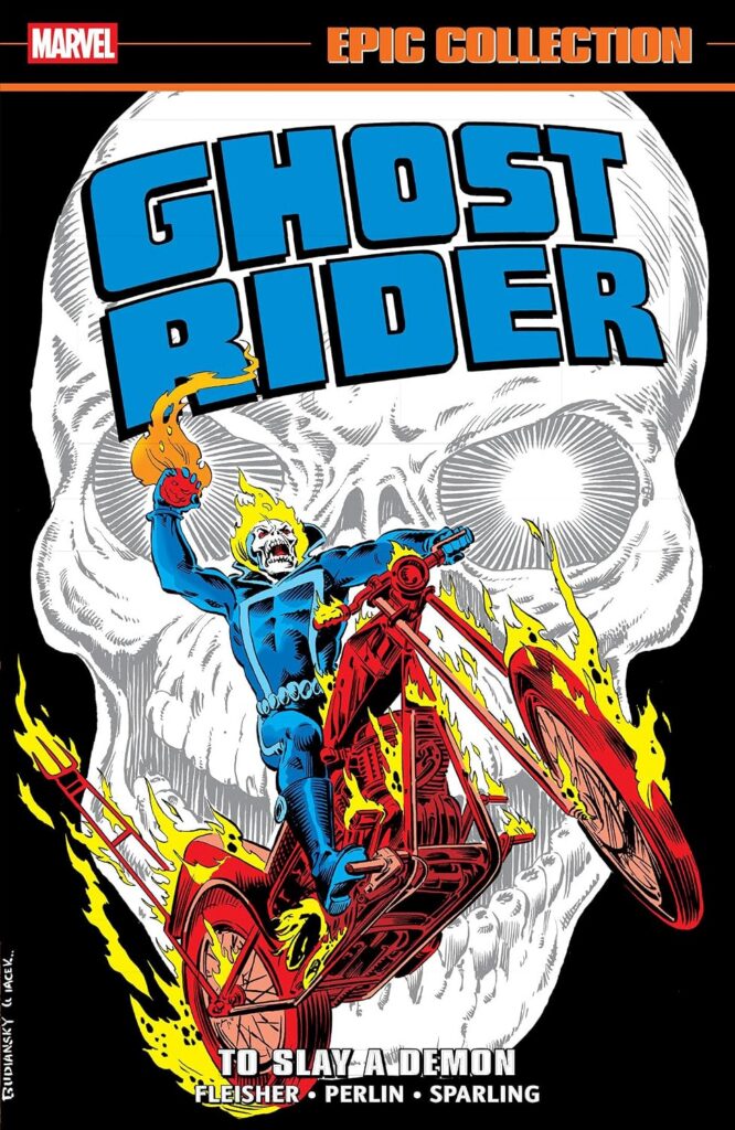 Ghost Rider Epic Collection: To Slay A Demon
Written by Michael Fleisher with Jim Shooter & Tom Defalco
Pencilled by Don Perlin & Jack Sparling with Tom Sutton, Ron Wilson, Herb Trimpe, Alan Kupperberg, Luke McDonnell, Bob Hall, Jim Shooter & Carmine Infantino
Publisher Imprint: Marvel - US
Publication Date: 20th October 2026