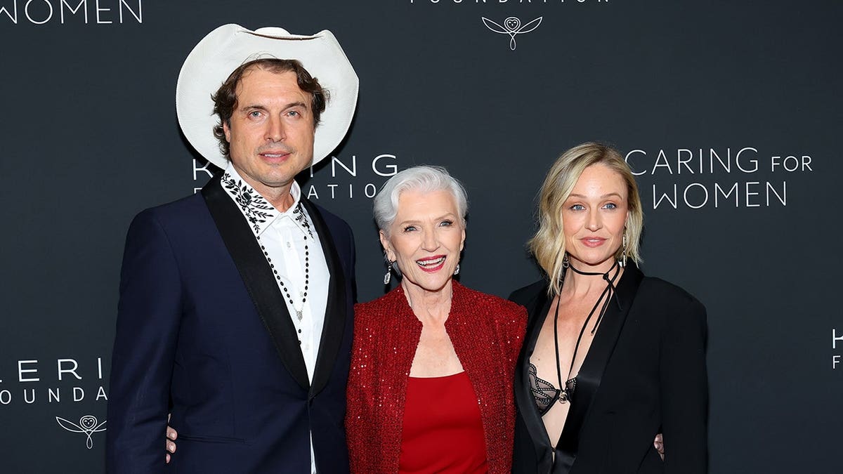 Maye Musk attends the Kering Foundation Caring For Women Dinner with Kimbal Musk and Christiana Musk.