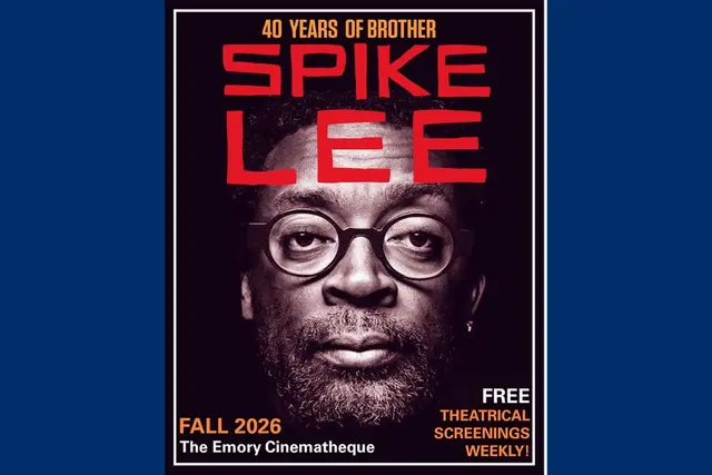 40 years of Brother Spike Lee Cinematheque poster on a blue background