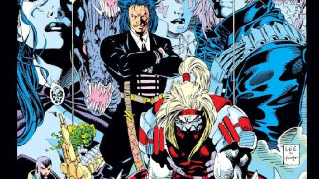 Matsuo Tsurayaba and Omega Red, with Belladonna and an Assassin's Guild member