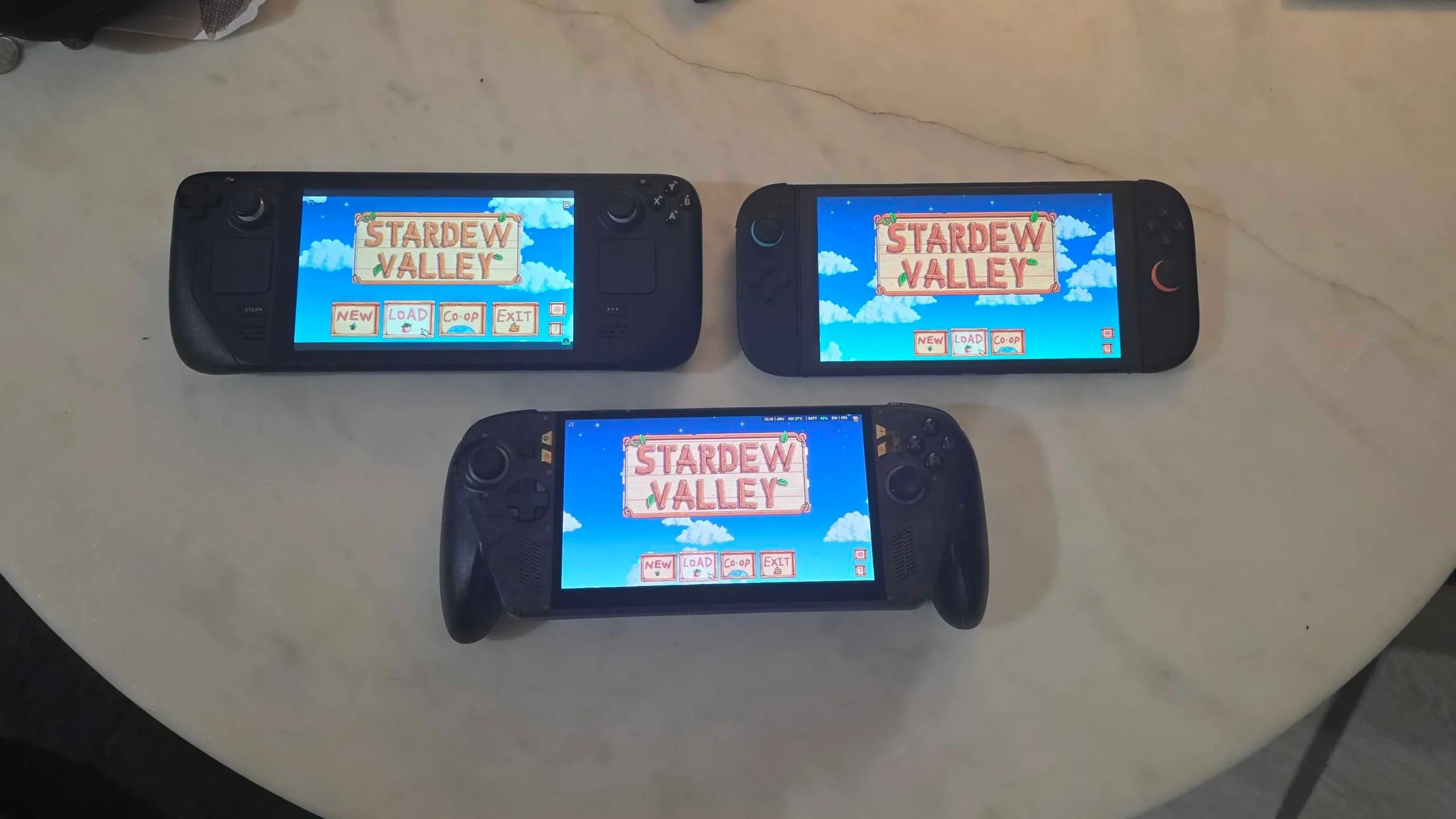 The ROG Xbox Ally X20 screen compared to Nintendo Switch 2 and Steam Deck LCD (