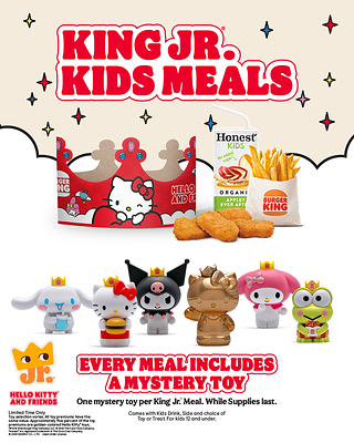 Official Burger King and Hello Kitty and Friends King Jr. Meal campaign image