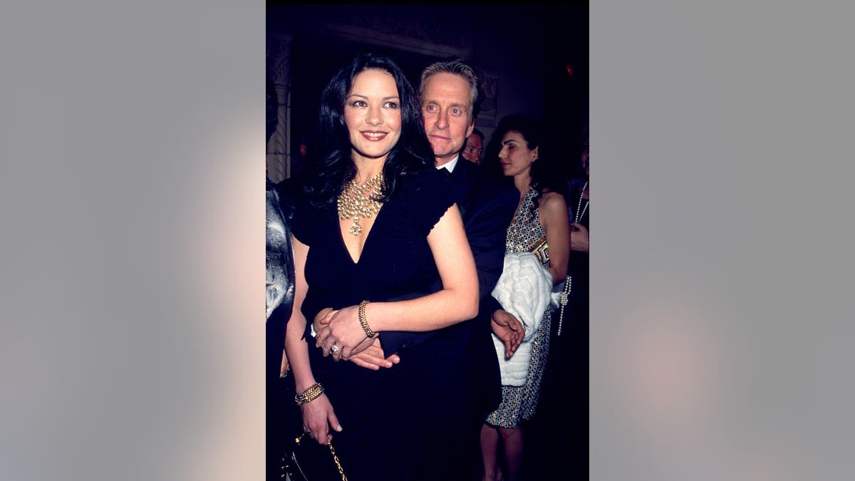 Catherine Zeta-Jones and Michael Douglas at the Night of Stars 2000 event in New York City.