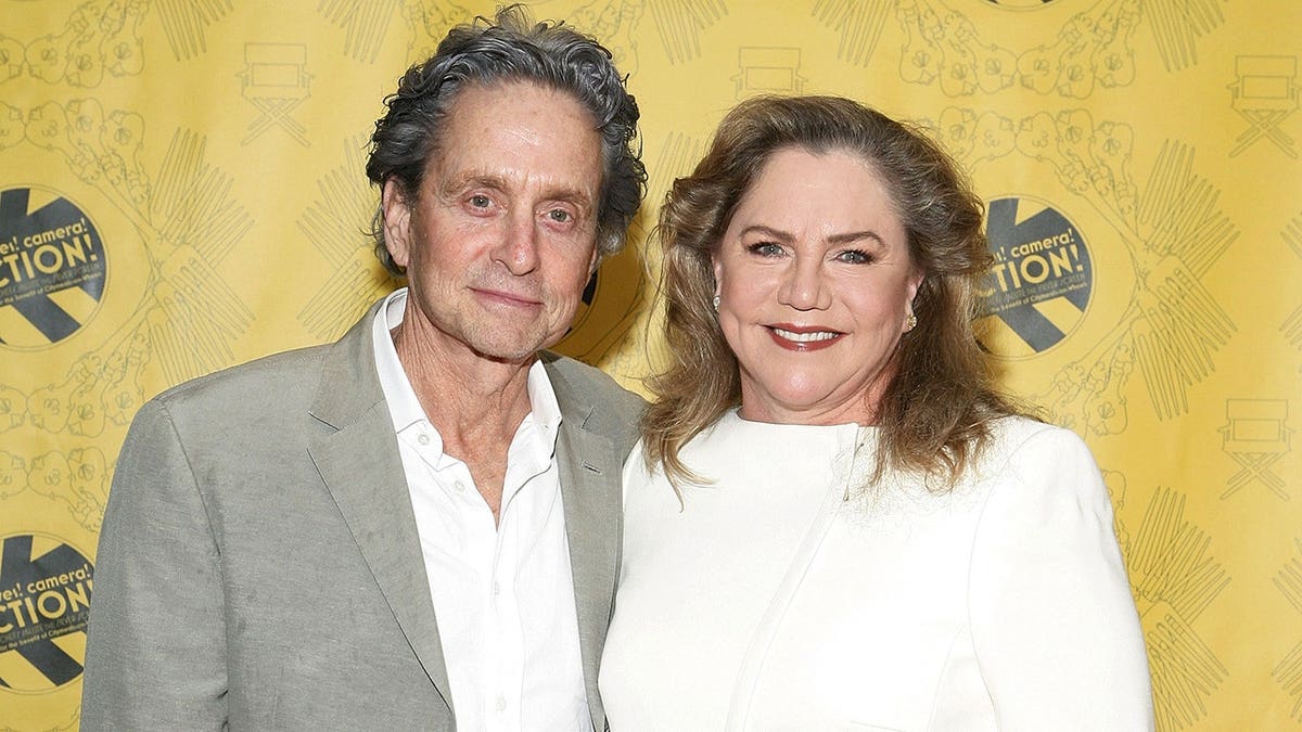 Michael Douglas and Kathleen Turner at Rockefeller Center in June 2012.