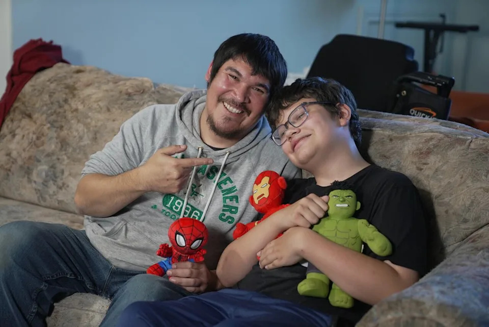 John, left and Tony, right are both big comic and superhero fans