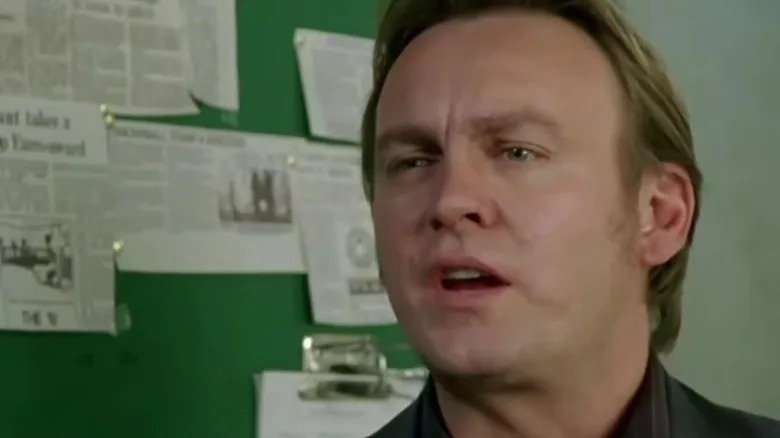 Philip Glenister's Gene Hunt looking thoughtful on Ashes to Ashes
