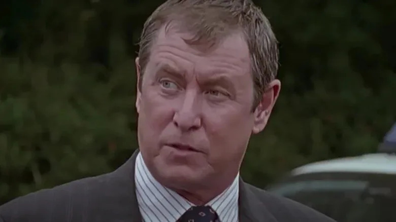 John Nettles' Tom Barnaby looking thoughtful on Midsomer Murders