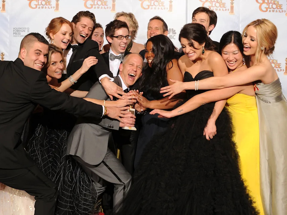 Kevin Winter/Getty Images - PHOTO: The cast of "Glee" attend the 67th Annual Golden Globe Awards, Jan. 17, 2010.