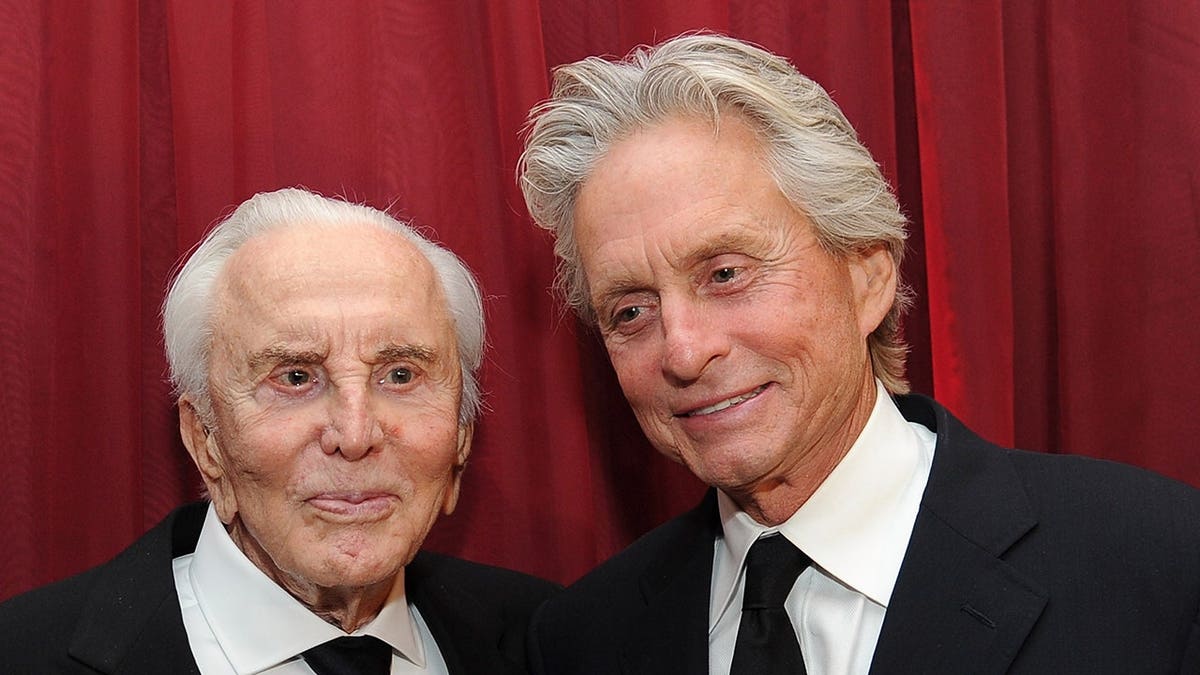 Kirk Douglas and Michael Douglas attend SBIFF's Kirk Douglas Award for Excellence in Film in Santa Barbara.