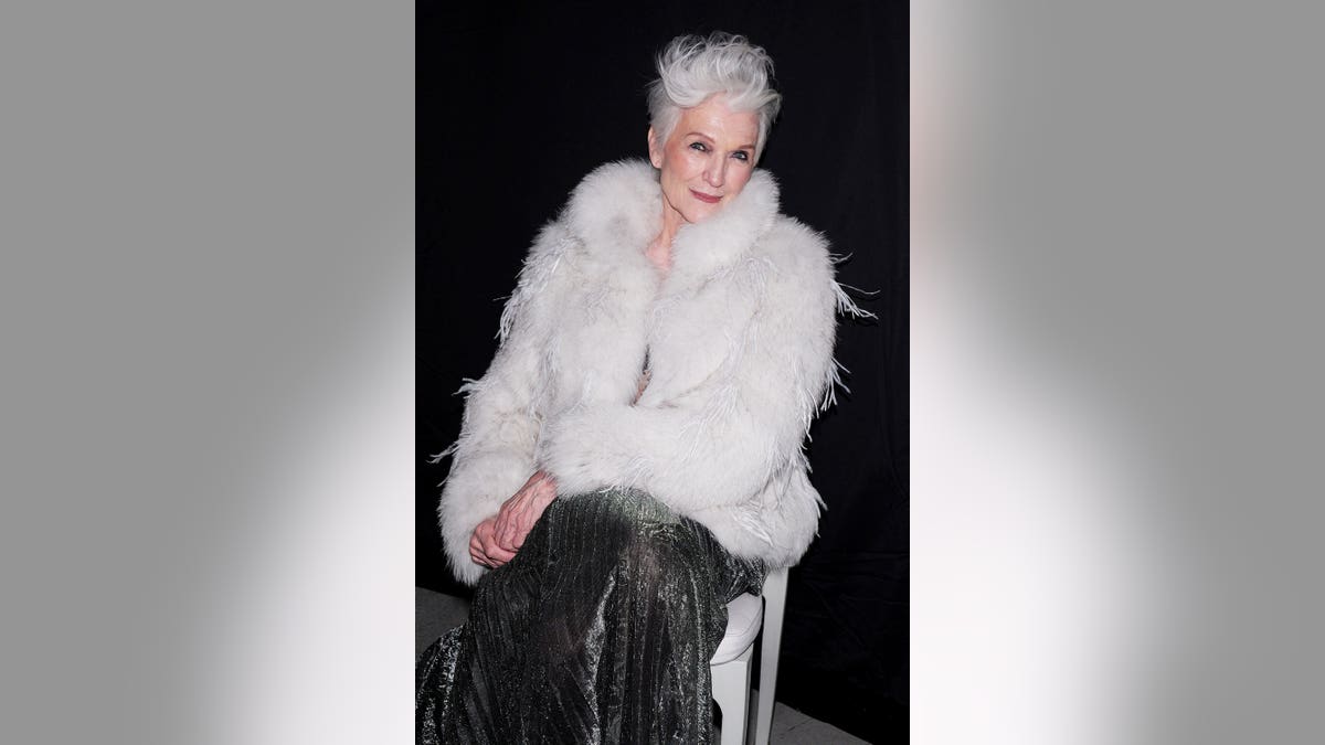 Maye Musk attends the Juzui FW25 Collection show at The Glasshouse in New York City.
