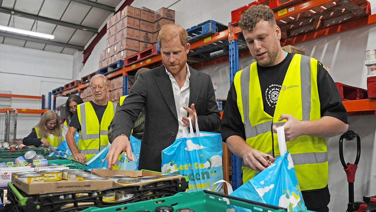 Prince Harry volunteering at Nottingham.