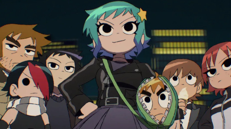 Ramona Flowers leads Scott Pilgrim's friends.