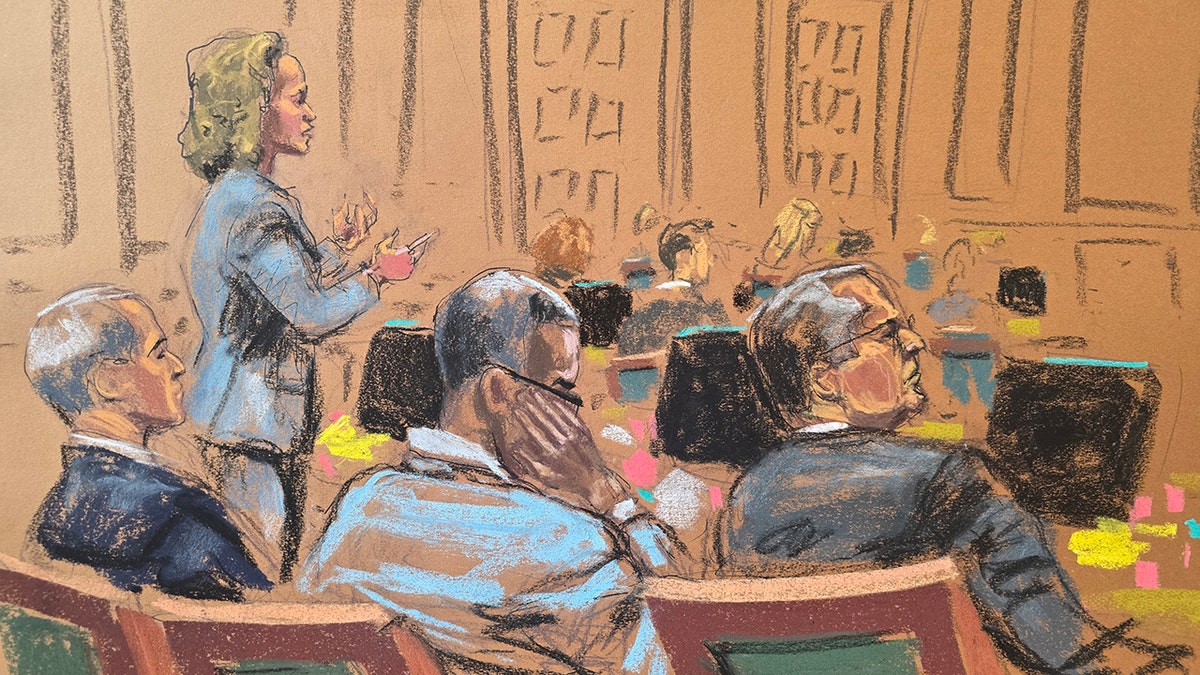 P. Diddy sits in court during his trial.