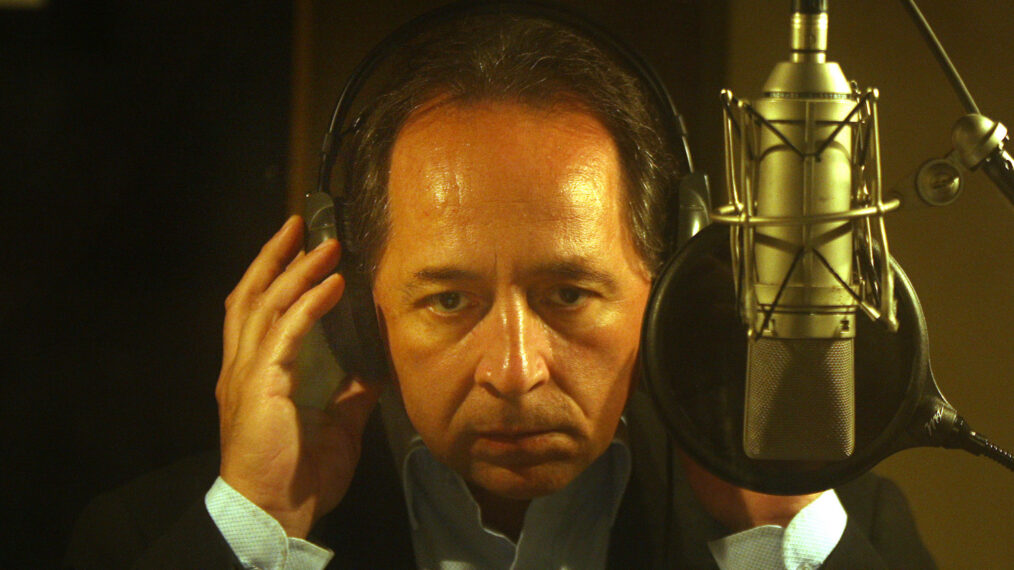 Tony Rosato in a recording booth
