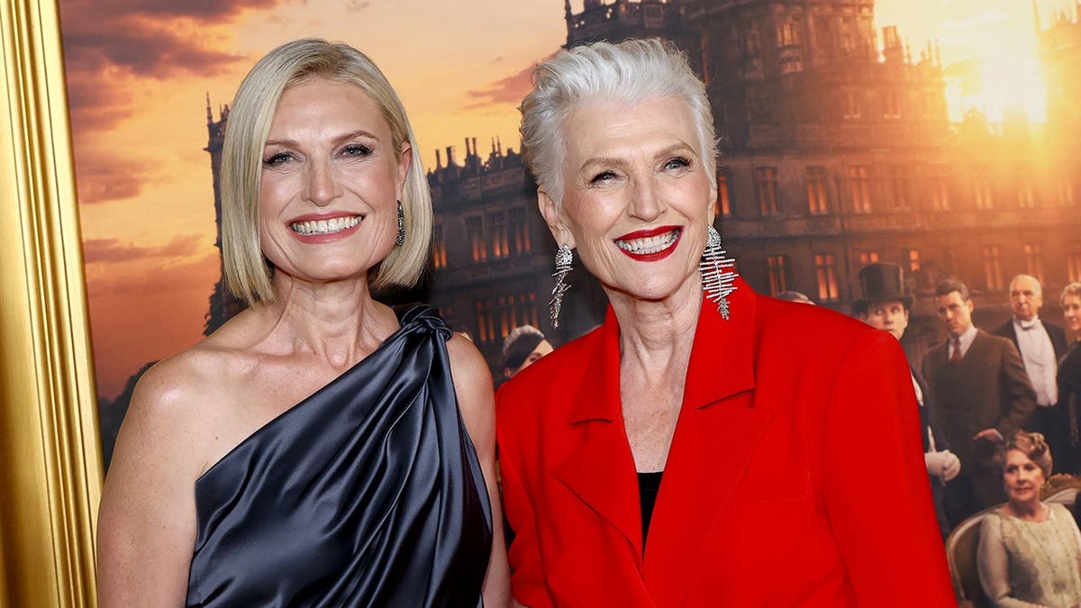 Tosca Musk and Maye Musk attend the Downton Abbey: The Grand Finale premiere at Jazz at Lincoln Center.